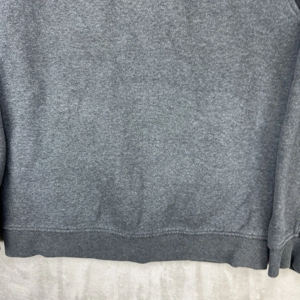 The North Face Men's Snap Fleece‎ Pullover Medium Gray Black Quarter Snap Jacket